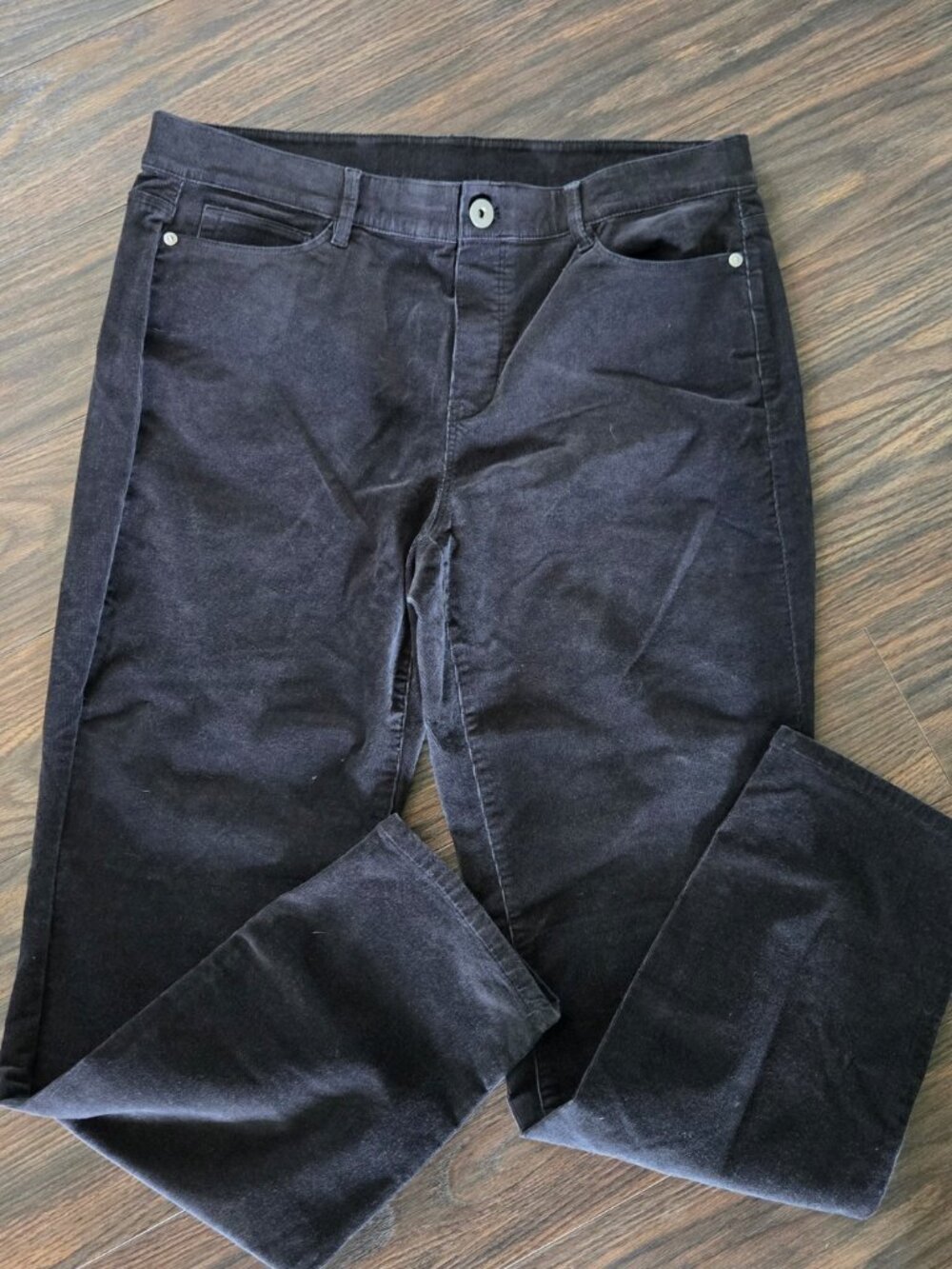 J. JILL Black Narrow Wale Corduroy Straight Leg Pants NWOT/SIZE M